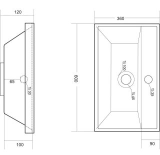 Раковина Madera Classica Slim 4627173210874 60см белый